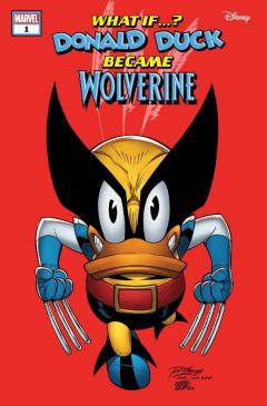 Marvel & Disney: What if? Donald Duck became Wolverine #1 Variant cover by Ron Lim